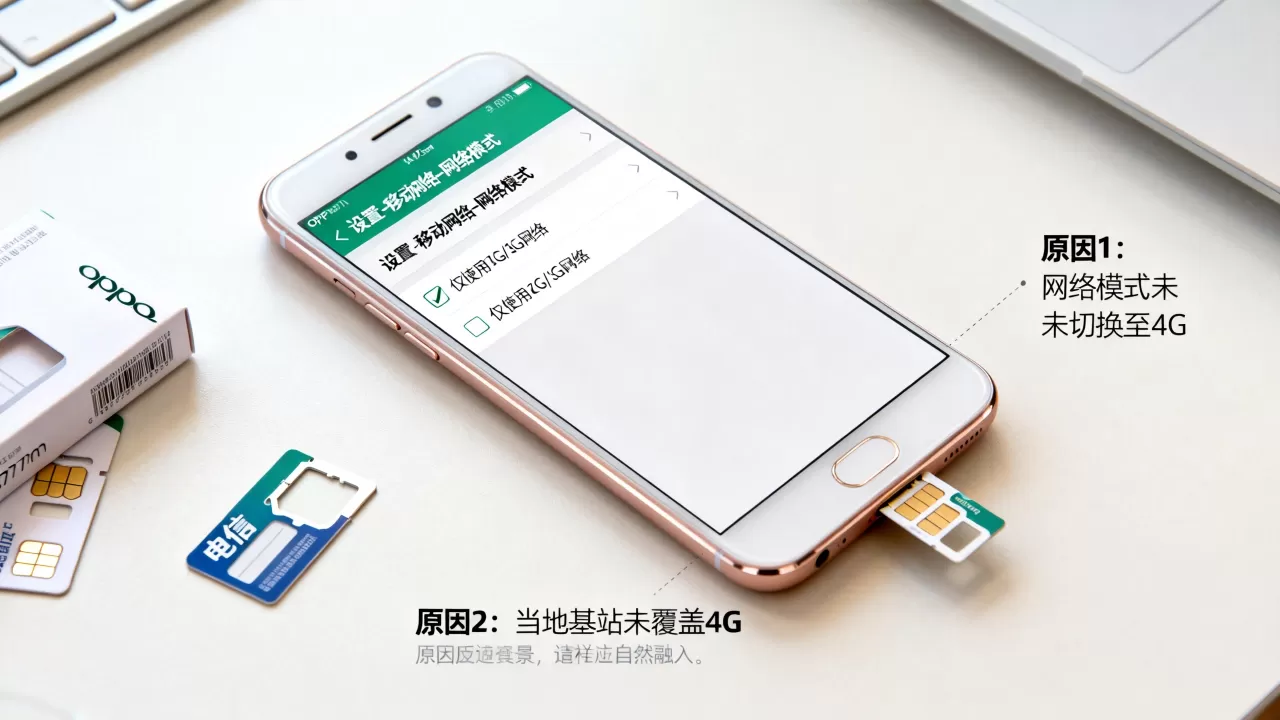 oppo r7sm电信卡为什么是3g流量，oppo r7sm电信卡3g原因