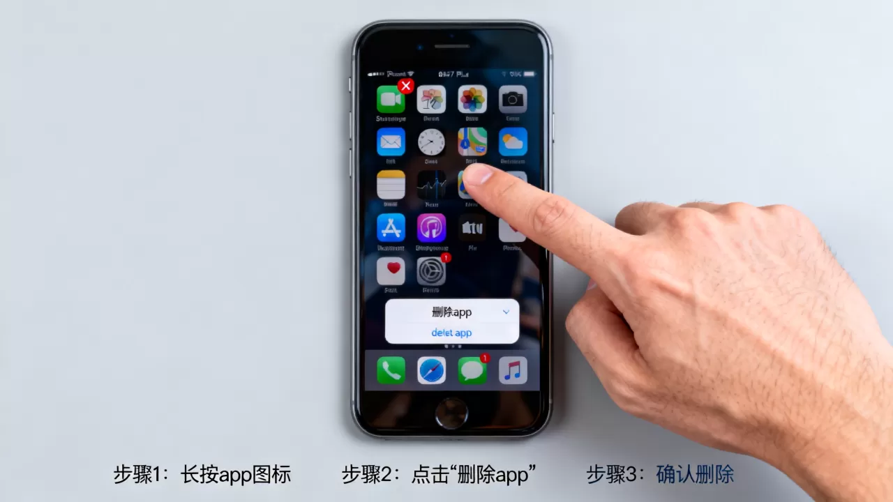iphone7plus怎么删除软件，苹果手机卸载app教程