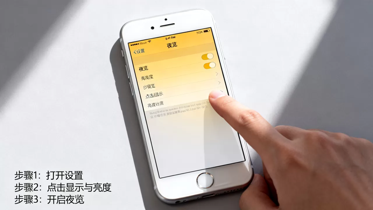 iphone6怎么开护眼模式，iphone6开启夜览功能方法