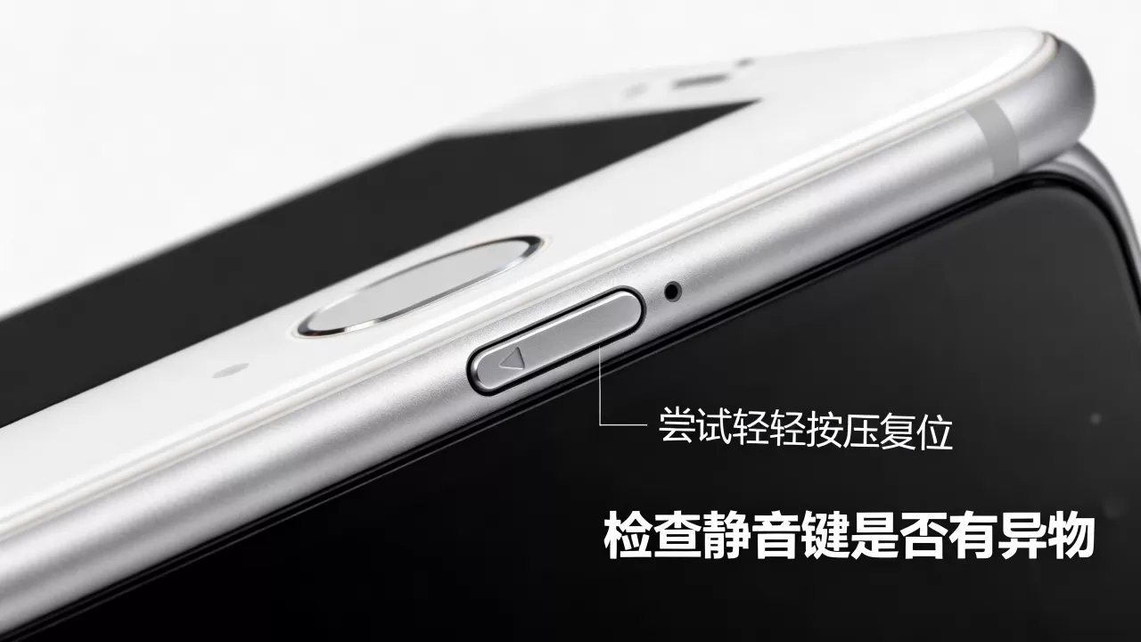 iphone6静音键怎么弹回，iphone6静音键卡住弹不回来怎么办