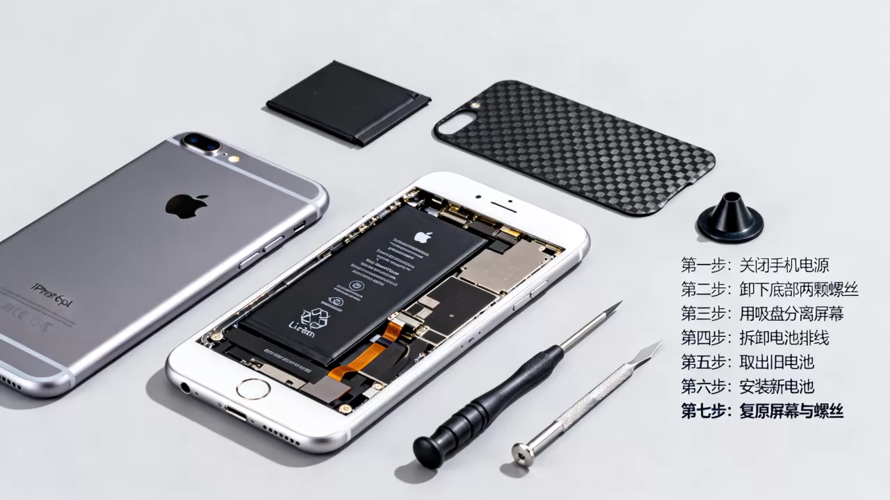 iPhone6plus电池怎么拆？苹果手机电池更换教程