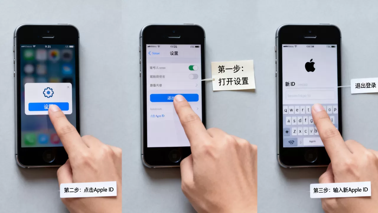 iphone5s怎么设置新id，iphone5s更换apple id方法
