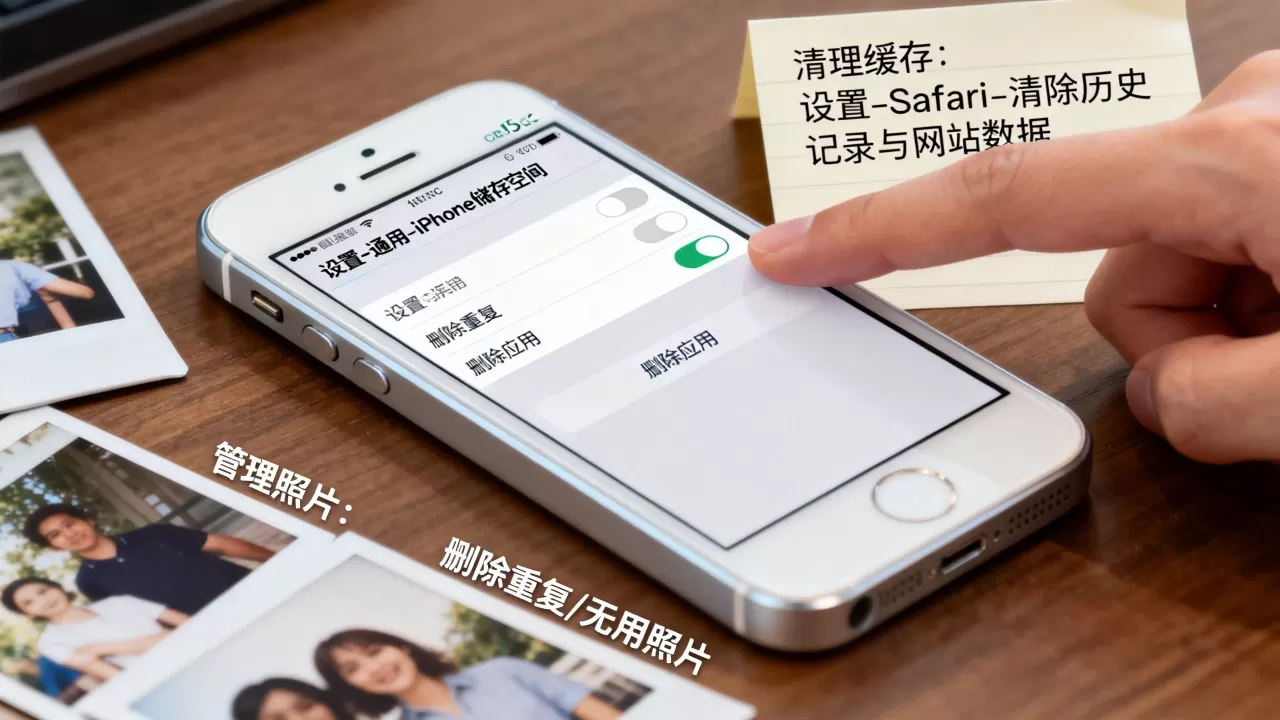 iphone5c怎么清理空间，iphone5c清理手机内存方法