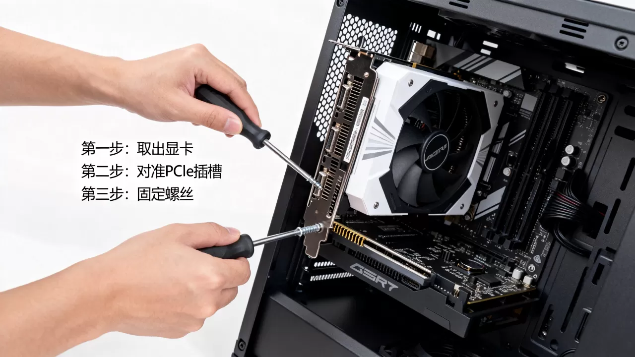 电脑下的显卡怎么安装，显卡安装教程