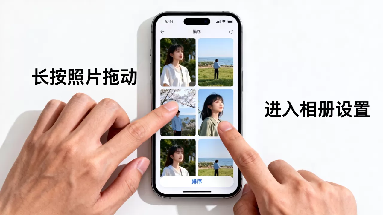iphone照片顺序怎么调整，iphone相册照片排序乱了怎么办