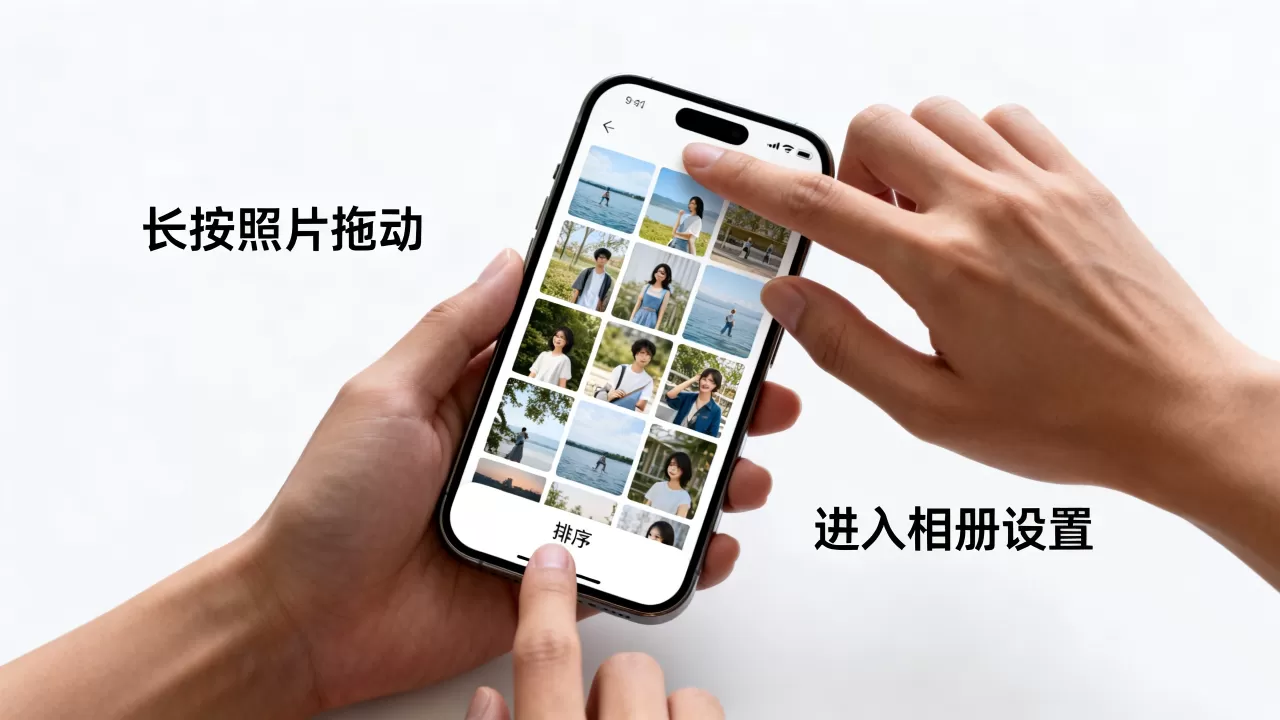 iphone照片顺序怎么调整，iphone相册照片排序乱了怎么办