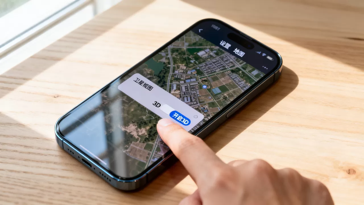 iphone卫星地图怎么3d，iphone怎么开启卫星地图3d