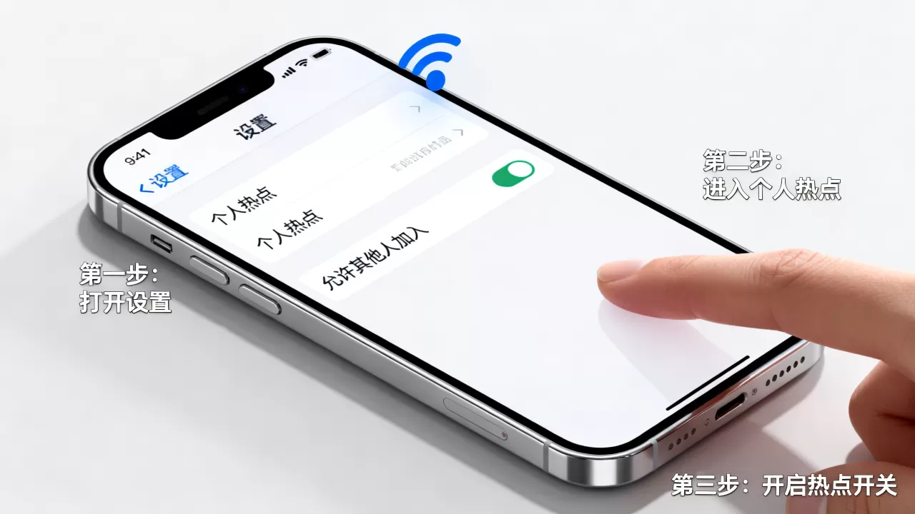 iphone手机怎么开热点共享网络连接，iphone开热点教程