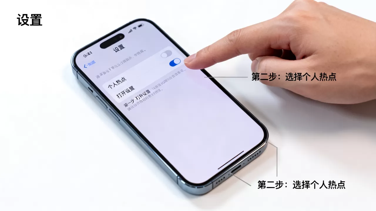 iphone手机怎么开热点共享网络，iphone开启个人热点教程