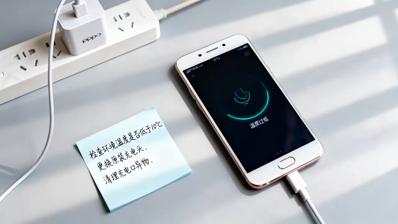 OPPO R7s充电显示温度过低怎么办，手机充电温度过低解决方法