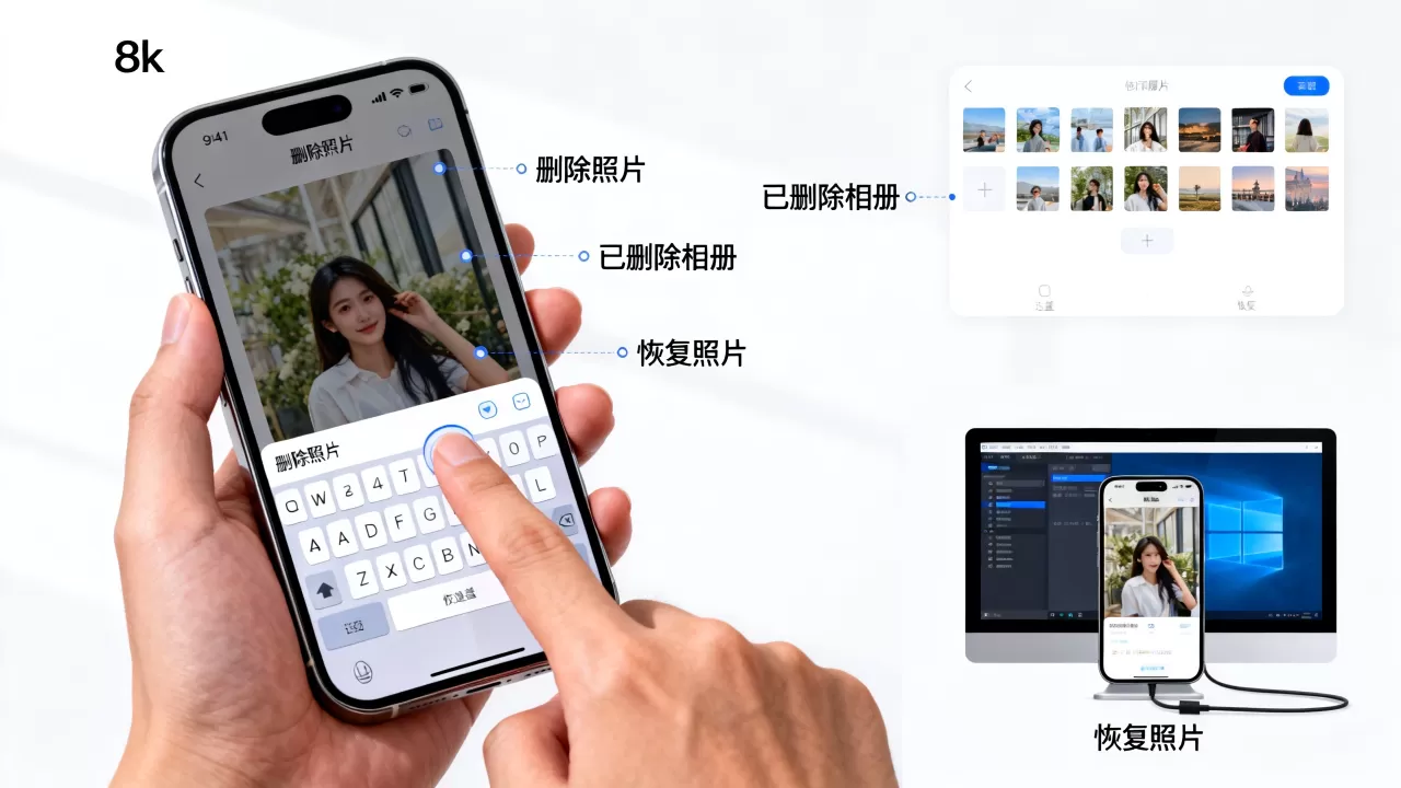 怎么将iphone照片删除，iphone删除照片后怎么恢复