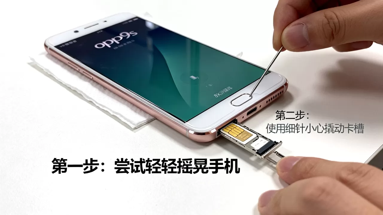 oppor9s为什么卡装进去，手机sim卡插槽卡住取不出怎么办