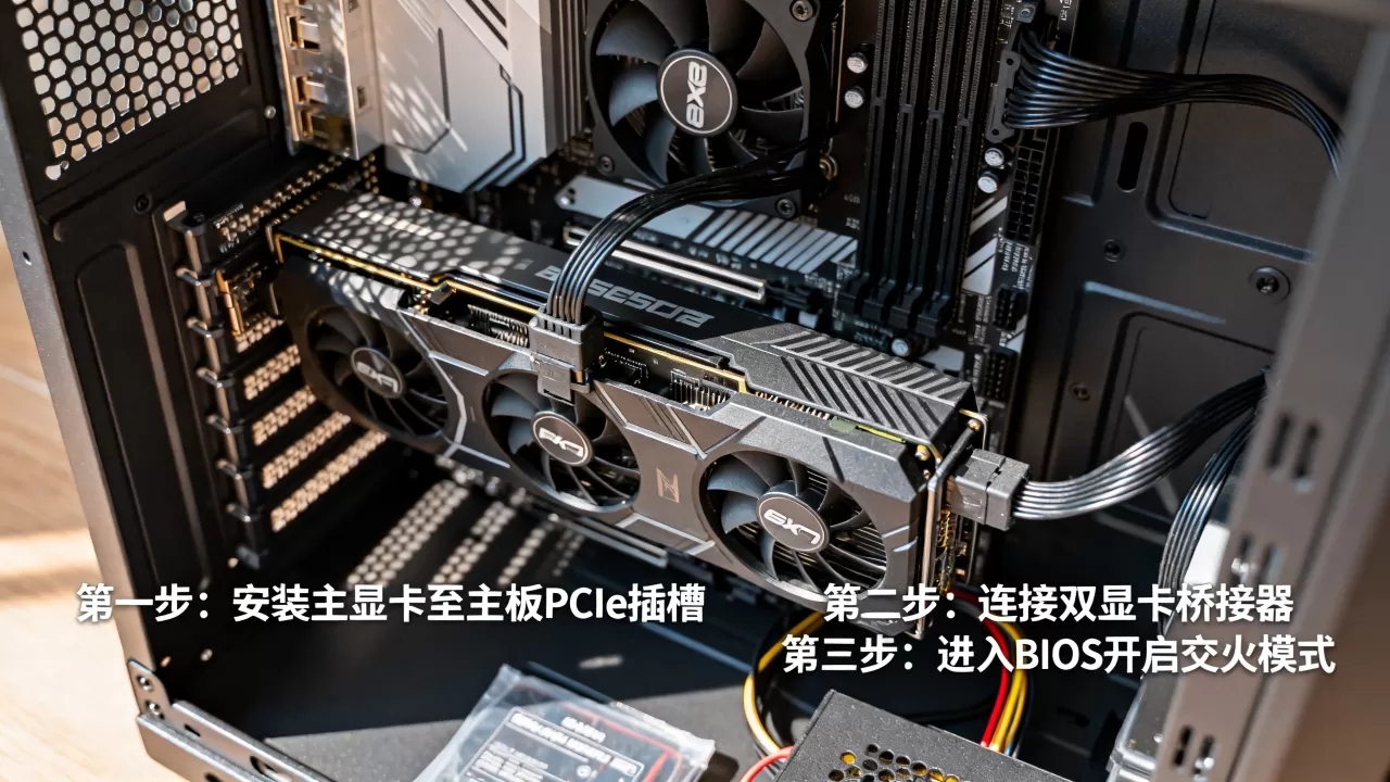 如何组装双显卡交火，显卡交火怎么设置