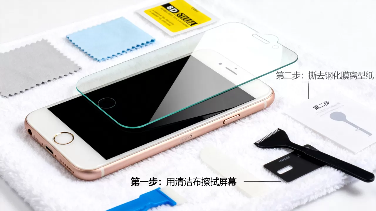 iphone6怎么装3d，iphone6安装3d钢化膜教程