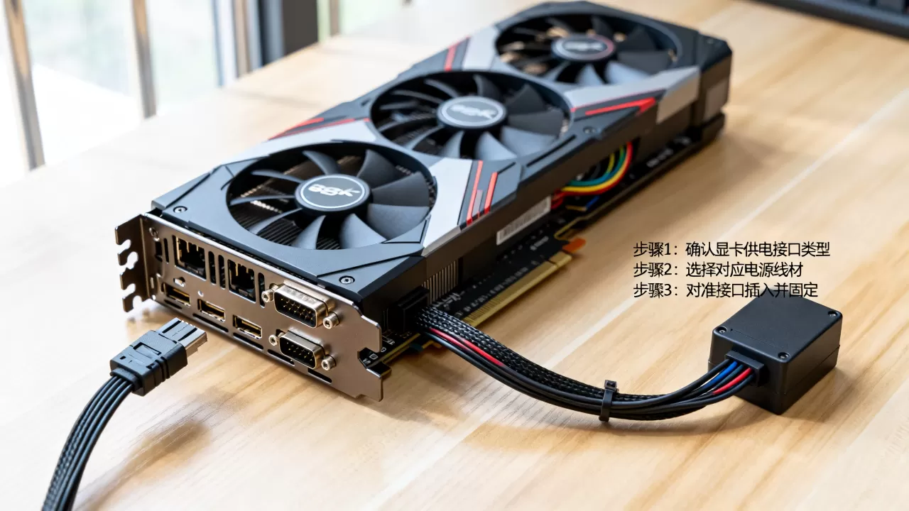 显卡电源接线图怎么接，显卡供电接口接法