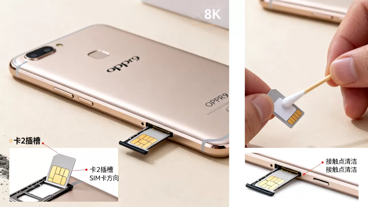 OPPOR9为什么不读取卡2，手机SIM卡无法识别怎么办