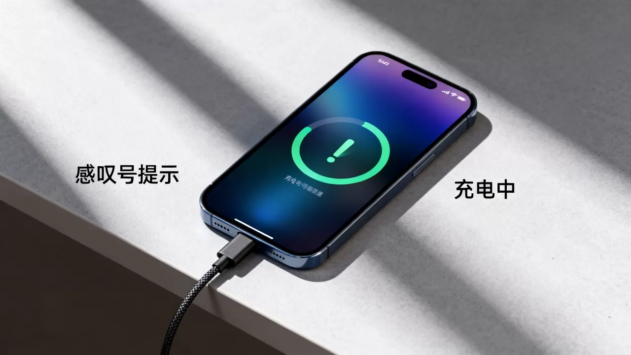 怎么看iphone在充电，iPhone充电时显示感叹号