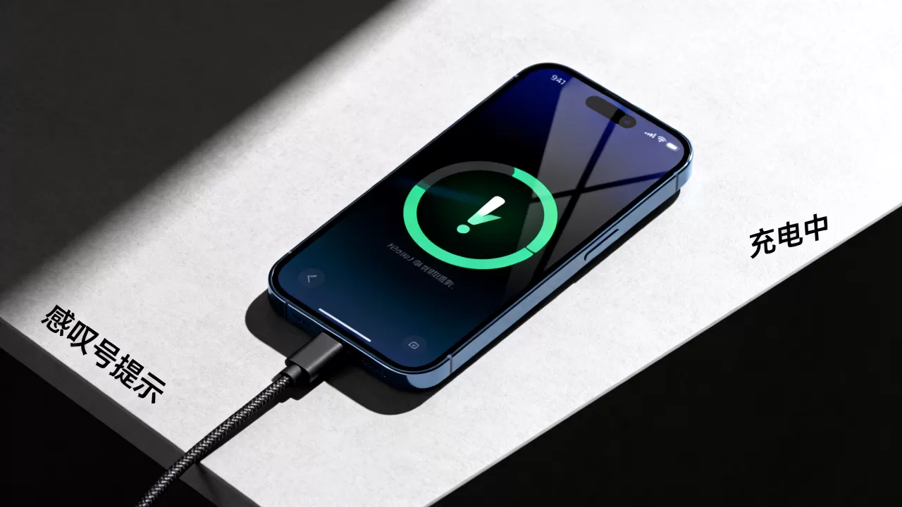 怎么看iphone在充电，iPhone充电时显示感叹号