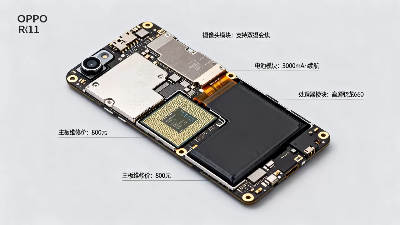 oppor11模块有什么功能，OPPO R11手机主板维修更换价格
