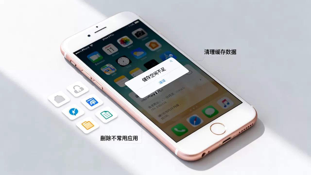 iphone6plus储存空间不足怎么办，iphone6plus清理内存空间方法