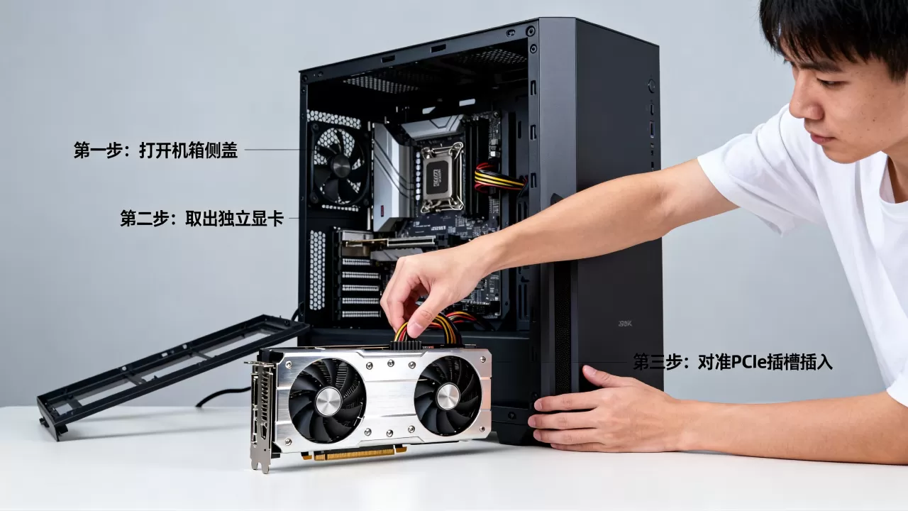台式电脑加显卡教程，装机小白如何自己安装独立显卡