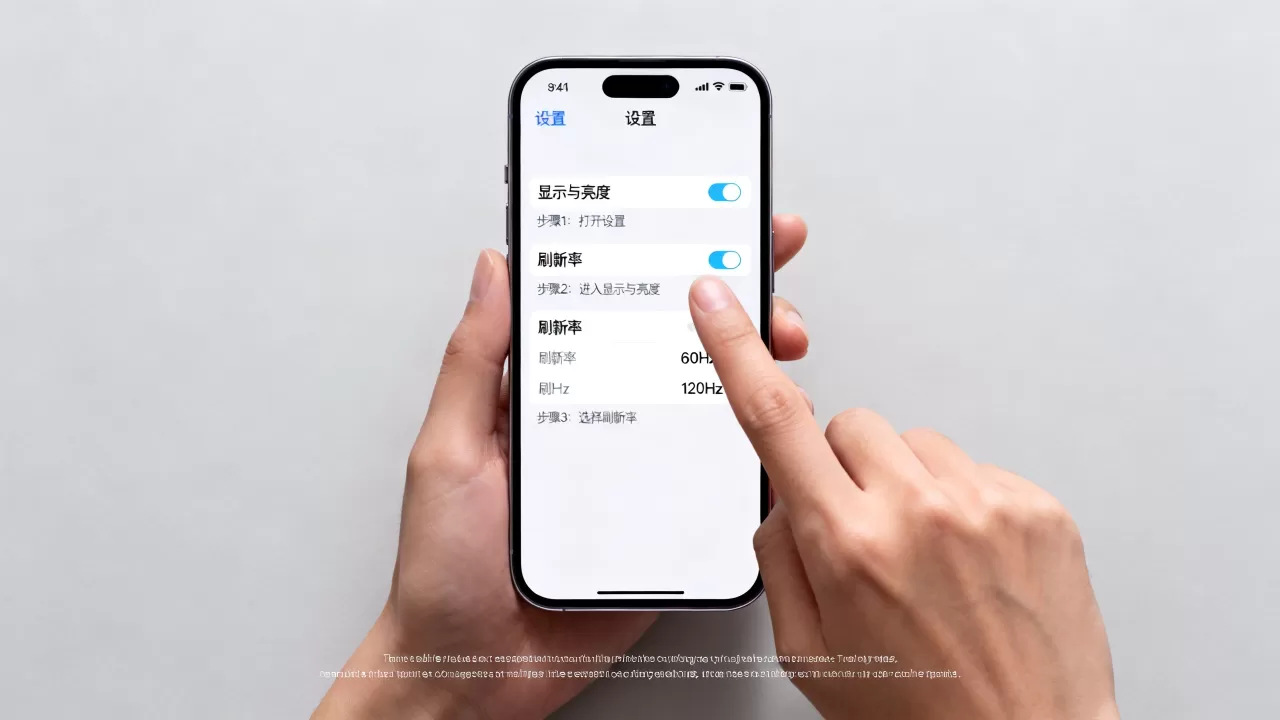 iphone手机怎么修改频率，iphone屏幕刷新率怎么设置