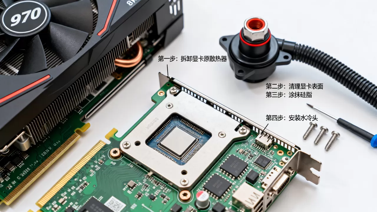 970显卡水冷头怎么安装，970显卡水冷头安装教程