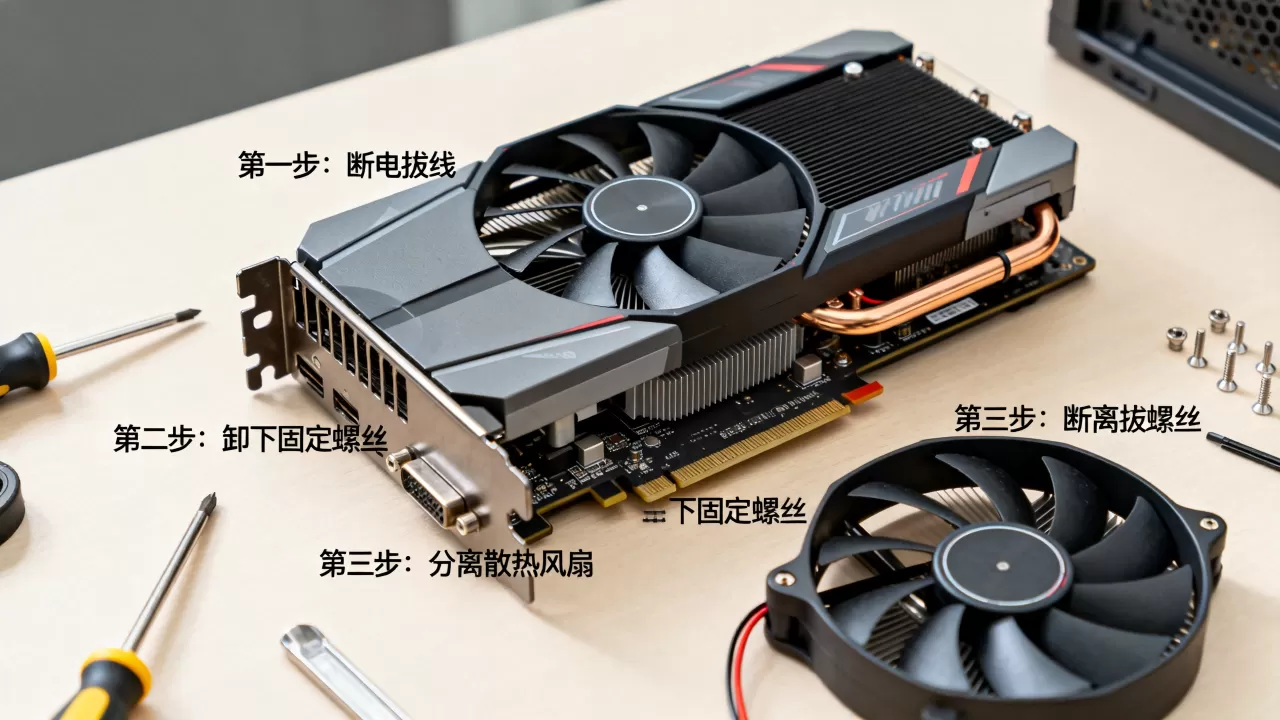 显卡散热风扇怎么拆？显卡风扇拆卸教程
