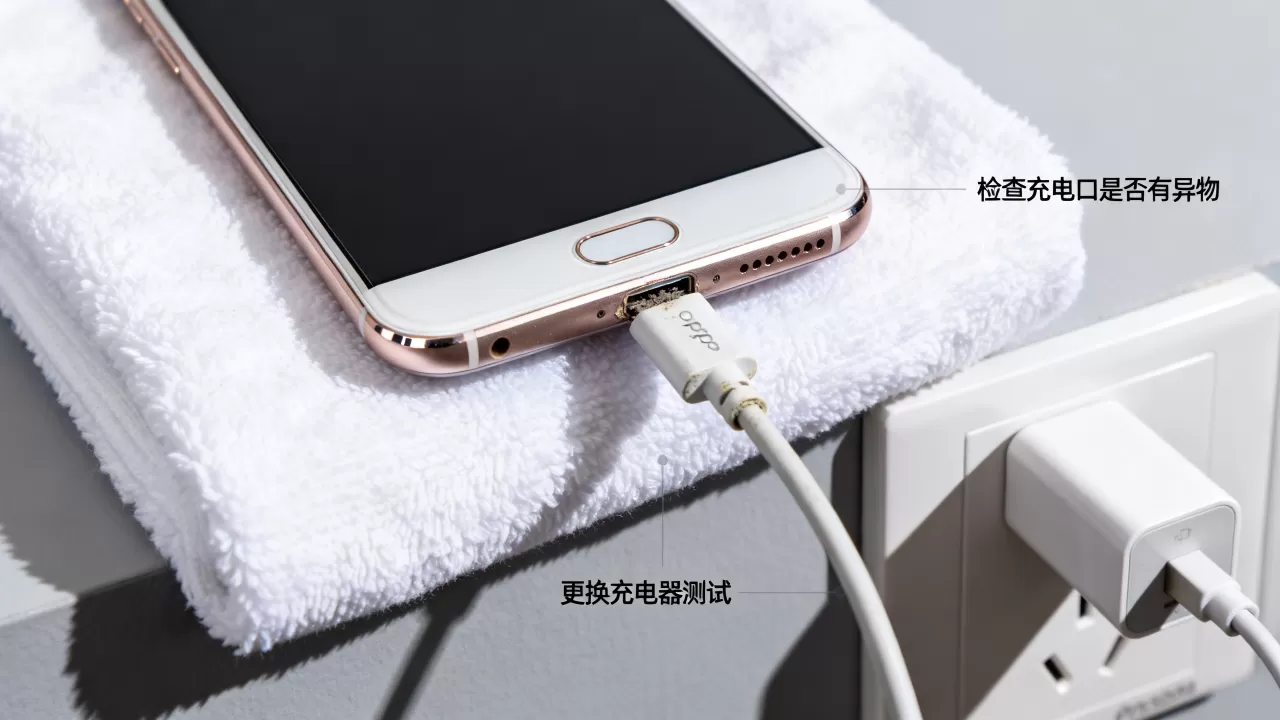 oppor9s为什么充不了电，手机充电没反应怎么办