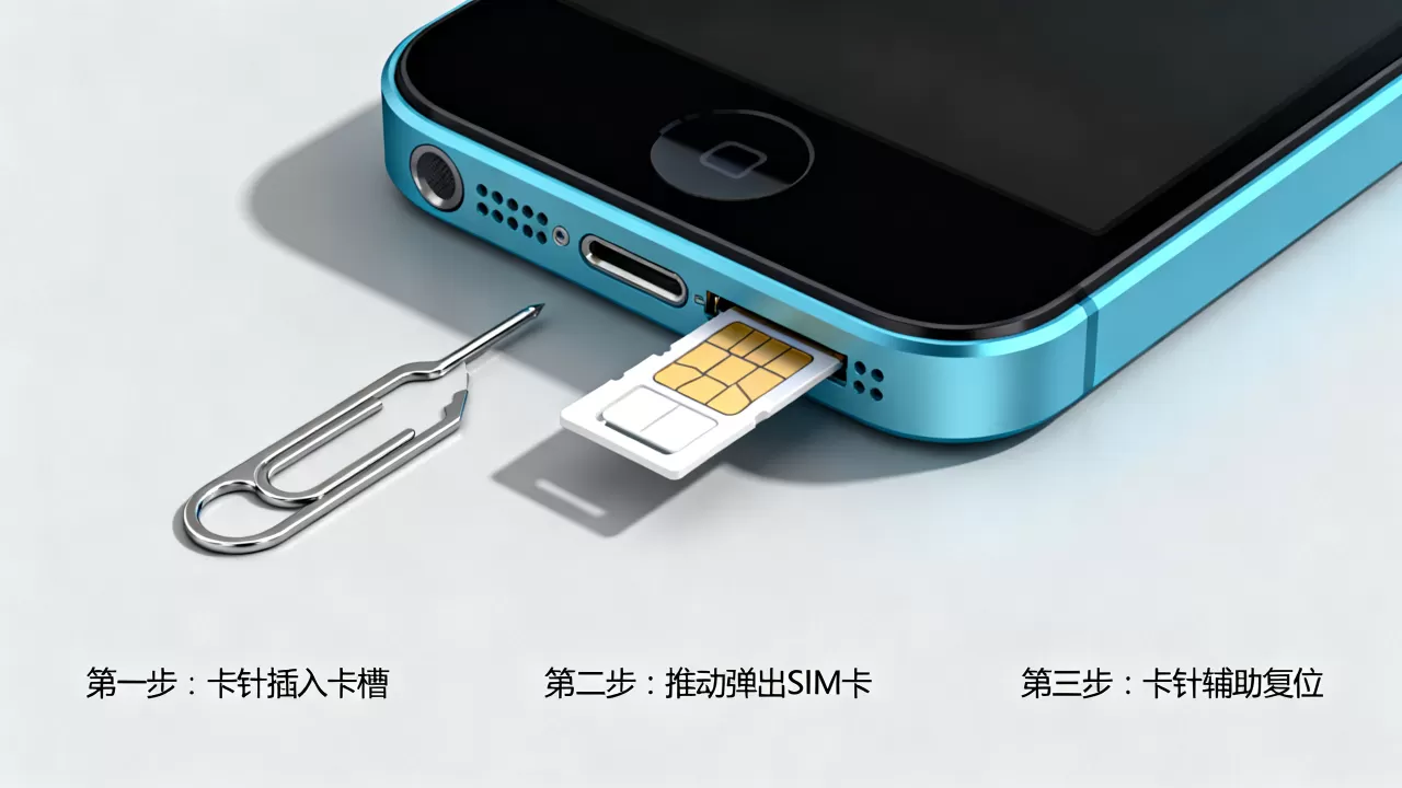 iphone5c卡针怎么用，iphone5c卡针怎么取卡