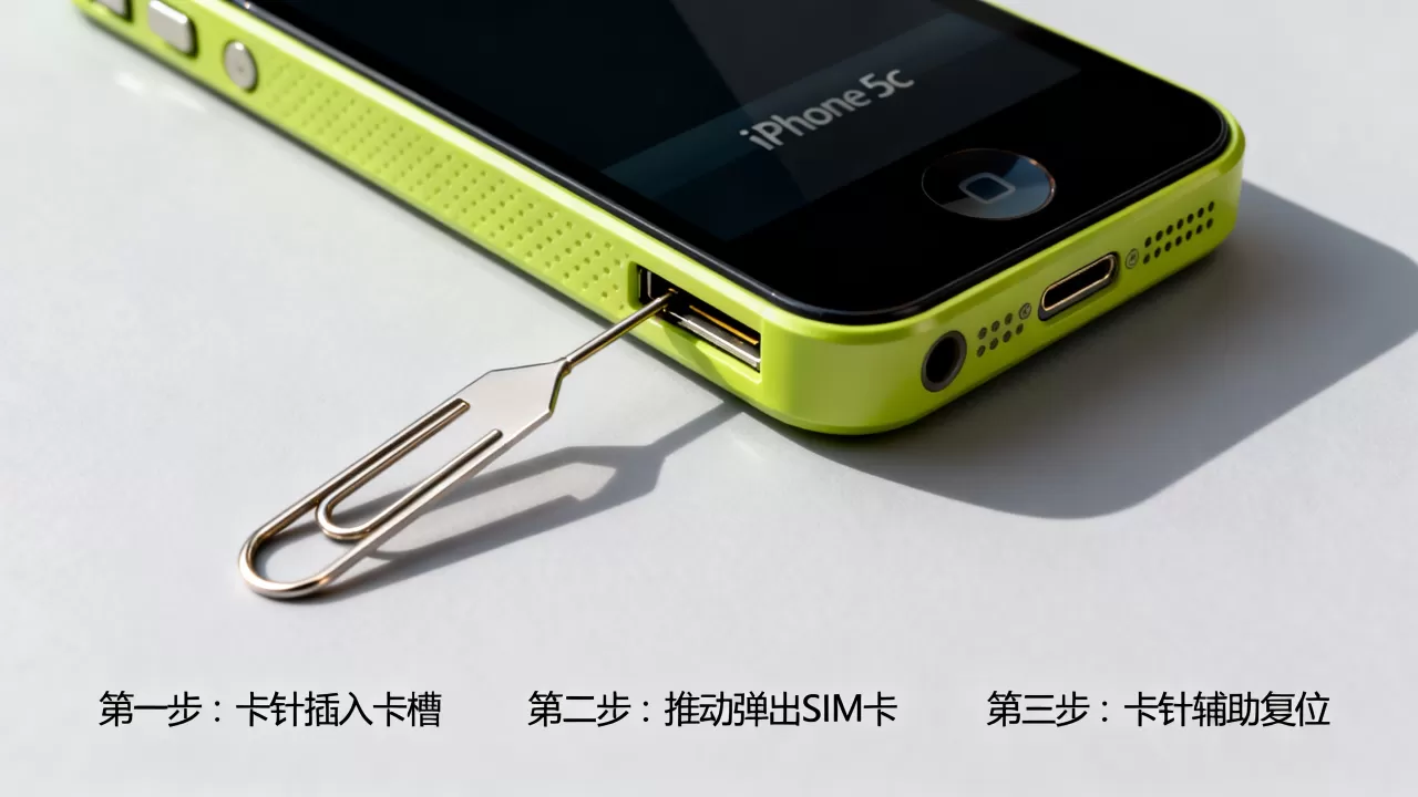 iphone5c卡针怎么用，iphone5c卡针怎么取卡