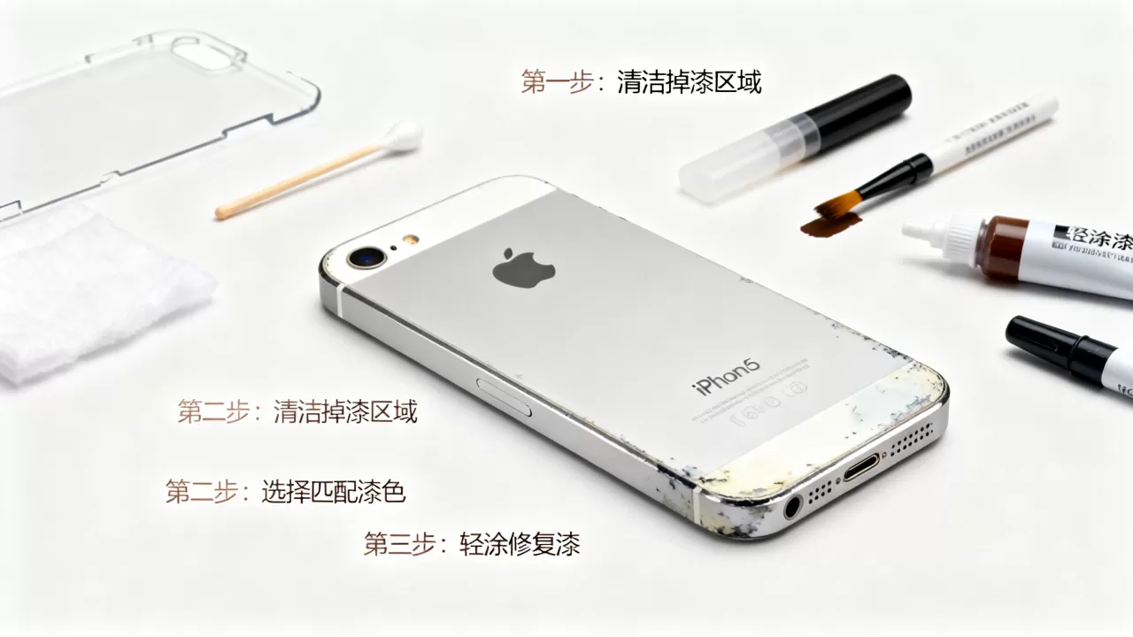 iphone5掉漆了怎么办，iphone5掉漆修复方法