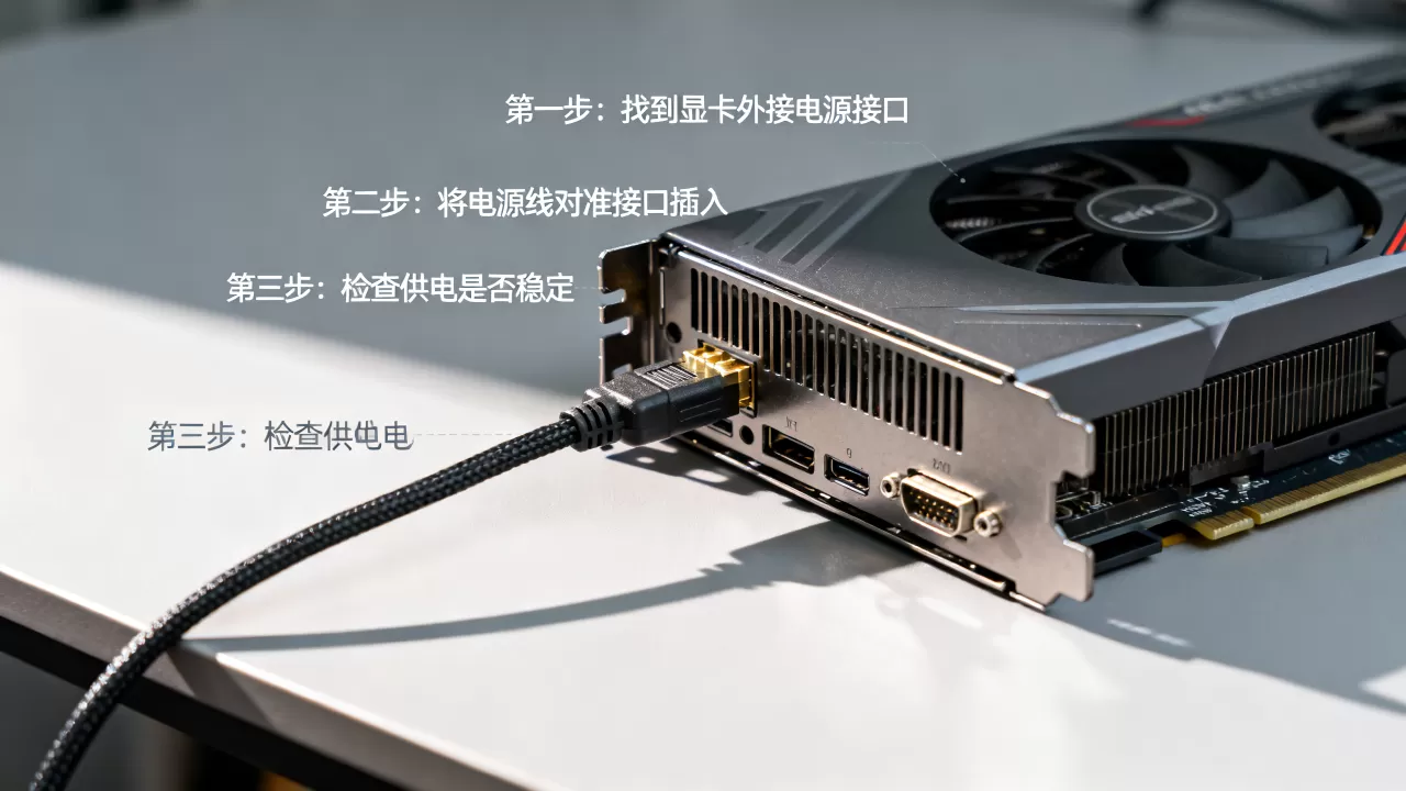 显卡外接电源插口怎么接？显卡供电不足怎么办