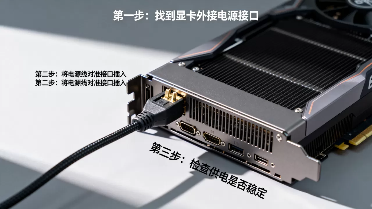 显卡外接电源插口怎么接？显卡供电不足怎么办