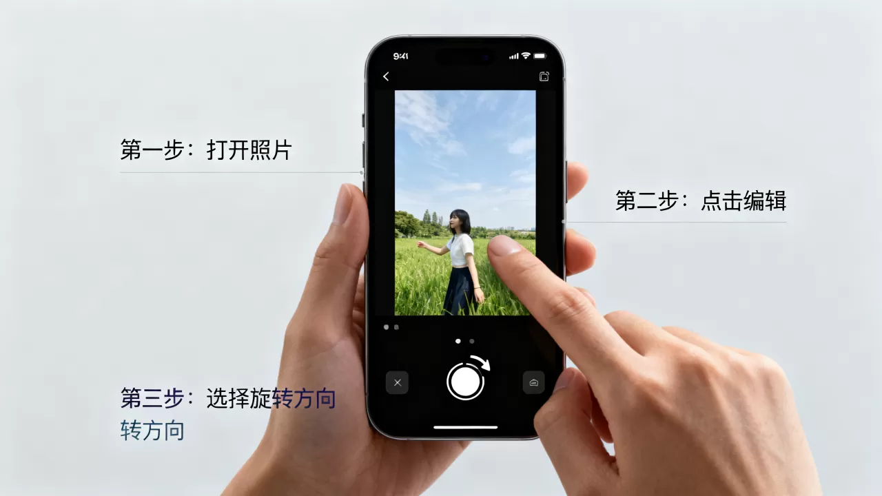 iphone照片怎么旋转，iPhone照片旋转方法