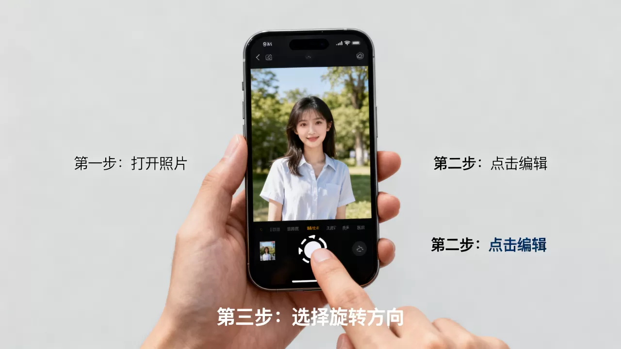 iphone照片怎么旋转，iPhone照片旋转方法