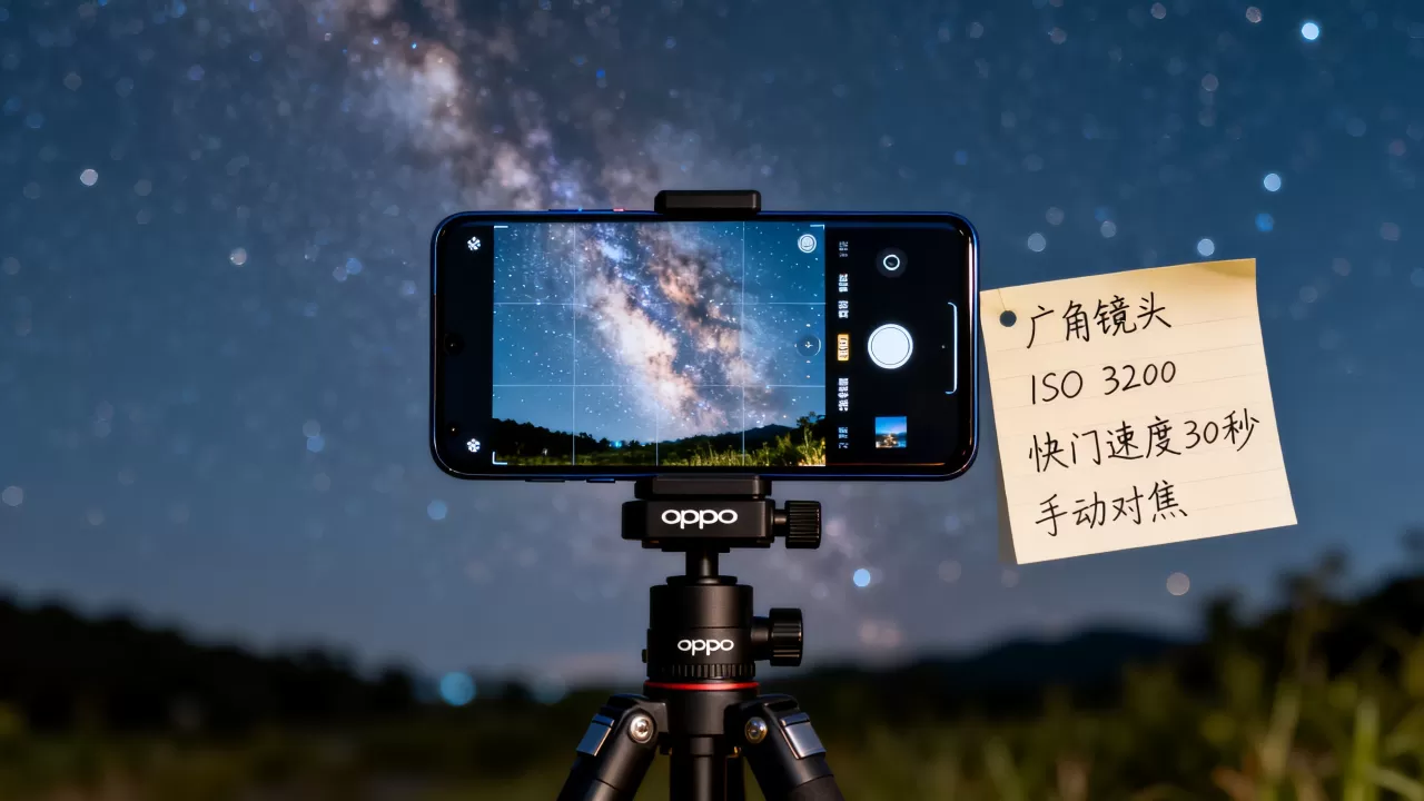oppo拍星星用什么镜头，oppo手机拍星星参数设置