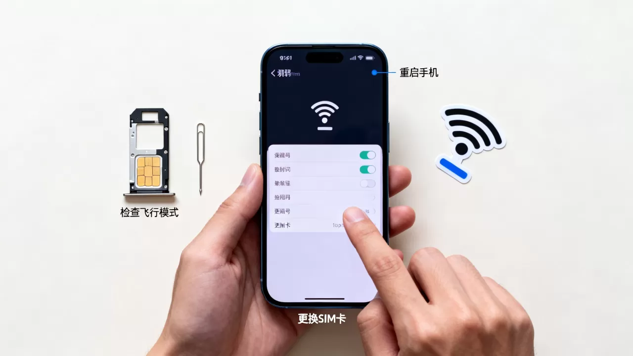 iphone手机信号怎么改回来，手机信号突然变差怎么办