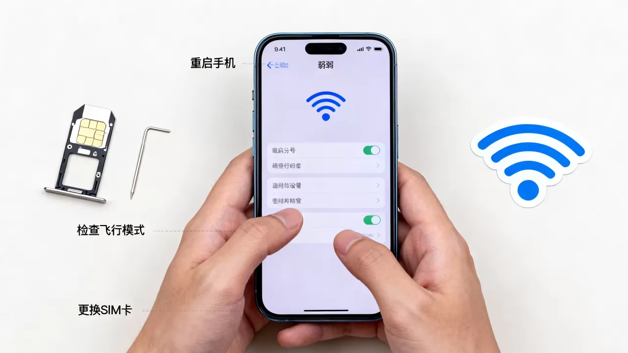 iphone手机信号怎么改回来，手机信号突然变差怎么办
