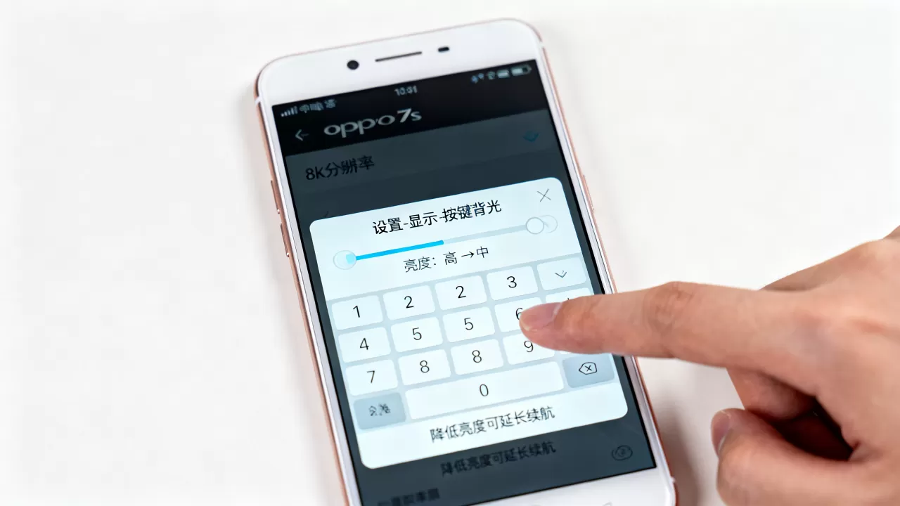 oppor7s按键亮变调暗怎么办，手机按键背光太亮怎么调