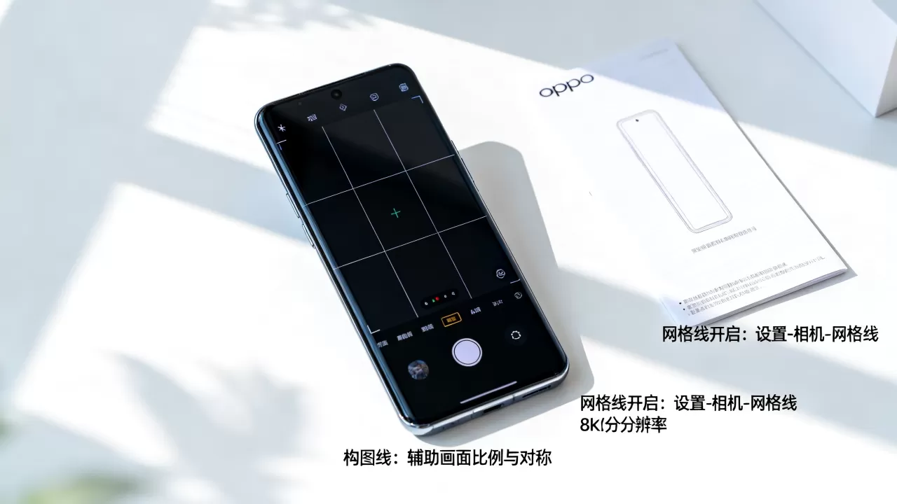 oppo相机构图线是什么意思,oppo相机网格线怎么打开 oppo相机构图线是什么意思,oppo相机网格线怎么打开