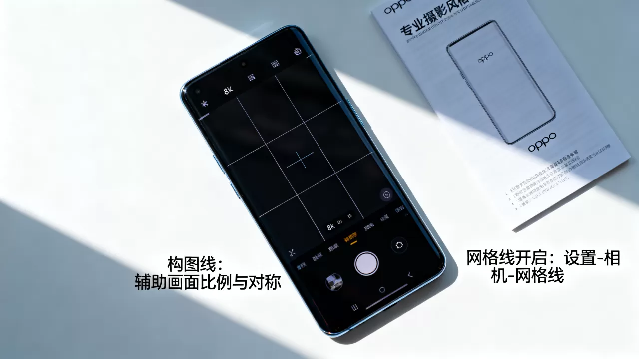 oppo相机构图线是什么意思,oppo相机网格线怎么打开 oppo相机构图线是什么意思,oppo相机网格线怎么打开