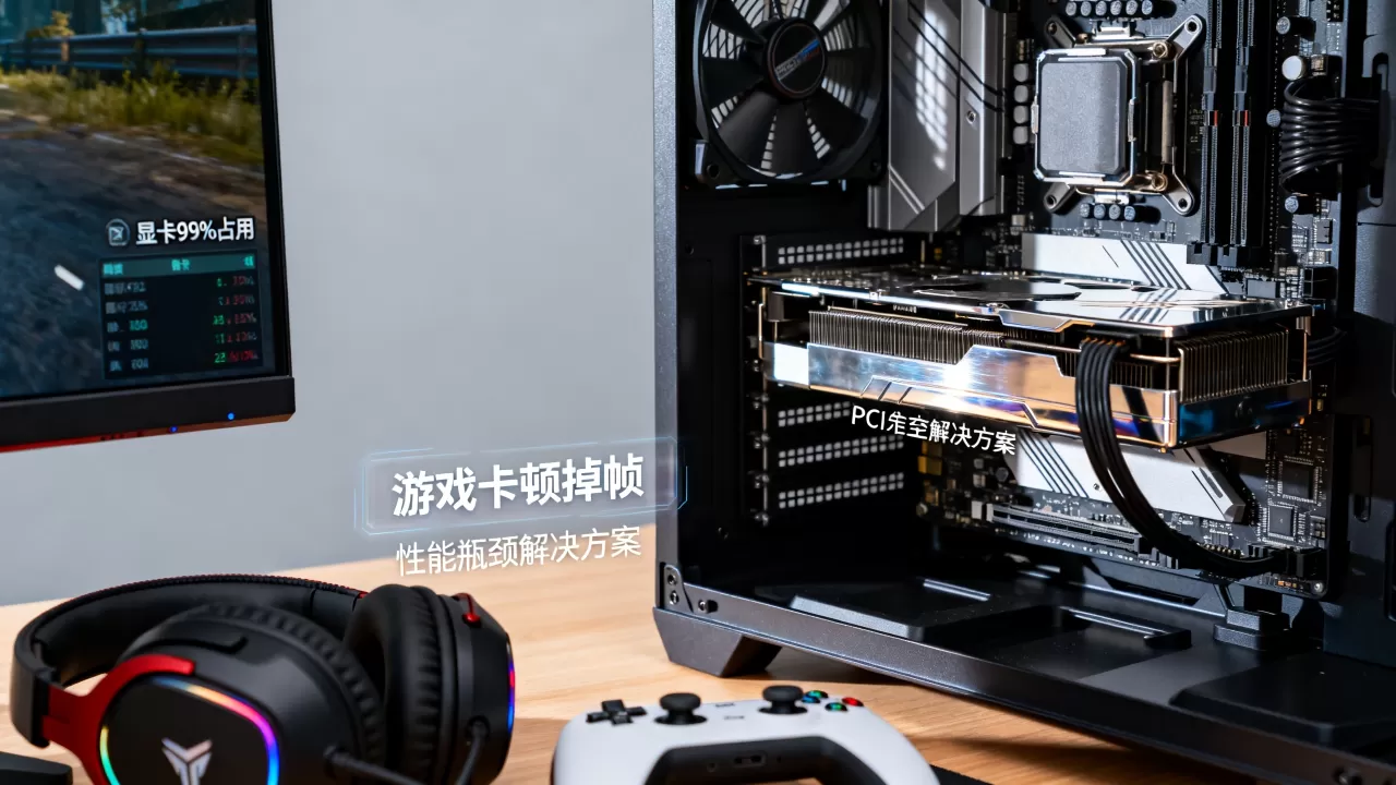 显卡99%性能瓶颈，电脑玩游戏卡顿掉帧怎么办