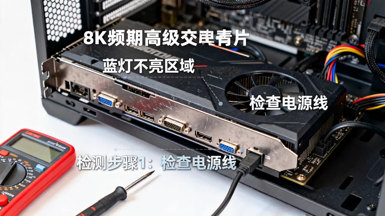 显卡侧版蓝灯不亮怎么办，显卡侧灯