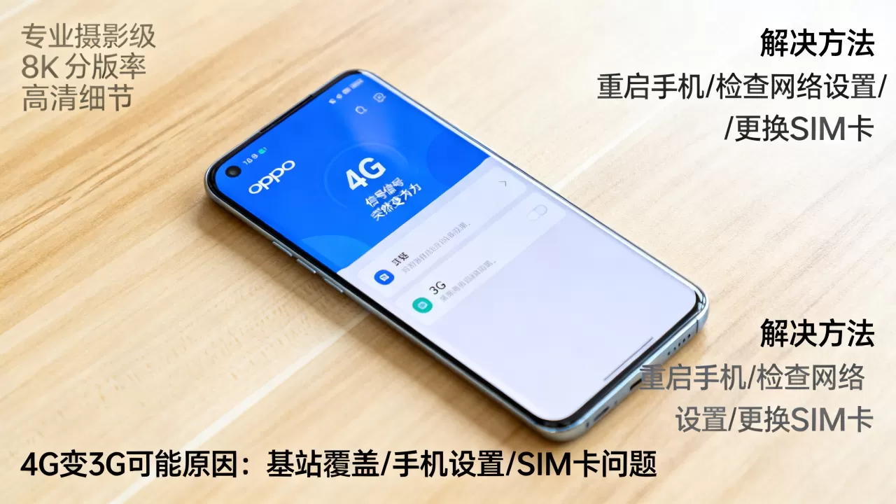 为什么oppo4g变成3g，手机4g信号突然变成3g怎么办