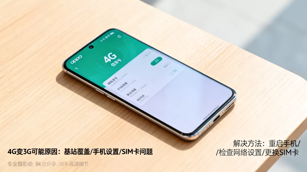为什么oppo4g变成3g，手机4g信号突然变成3g怎么办