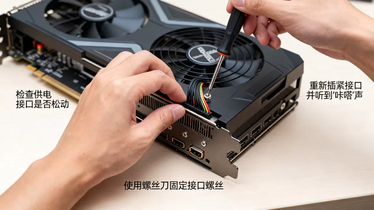 显卡供电松了怎么办,显卡供电接口松动解决方法 显卡供电松了怎么办,显卡供电接口松动解决方法