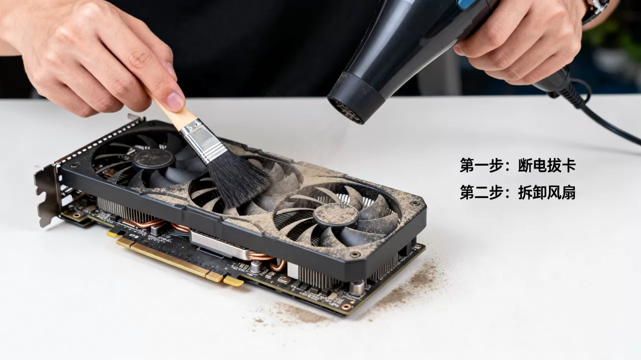 显卡涡轮风扇脏了怎么清理？显卡风扇积灰清理