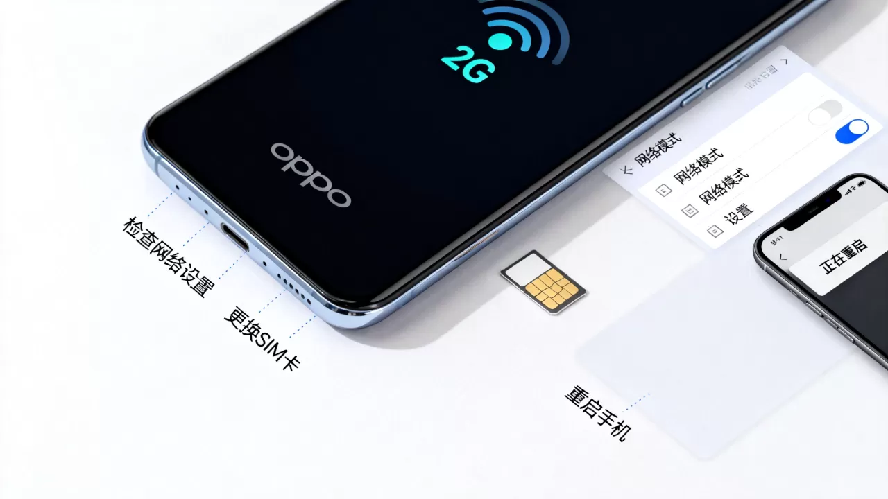 oppo为什么只有2g网络，手机只有2g信号怎么解决
