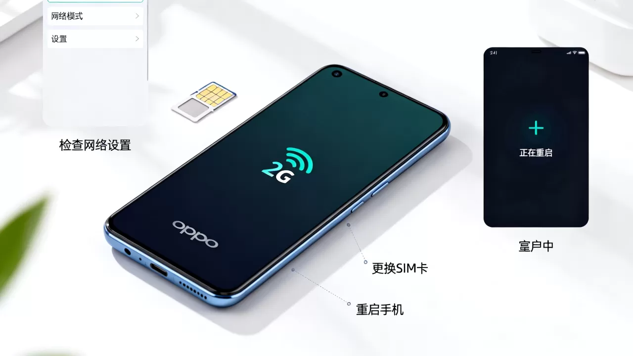 oppo为什么只有2g网络，手机只有2g信号怎么解决